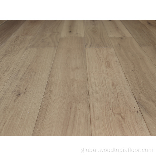 Wainy Edged European Oak Boards Natural Color Brushed Surface European Oak Supplier